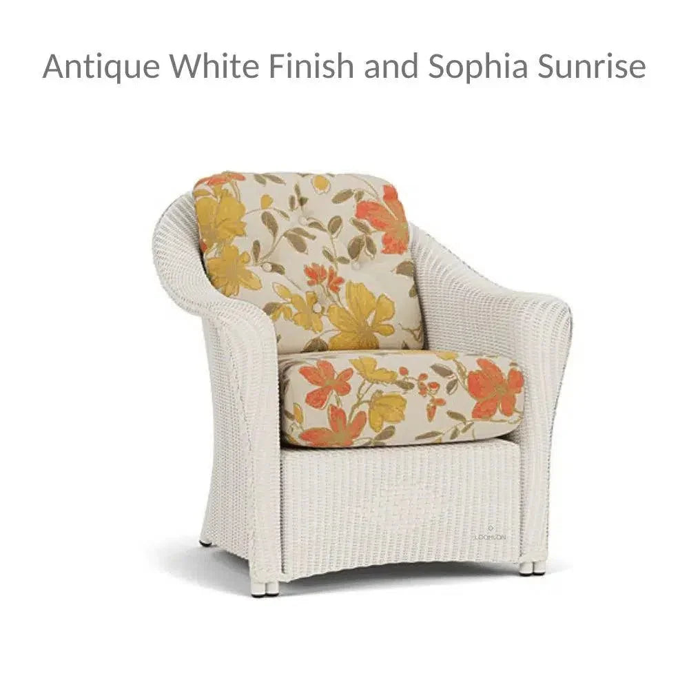 Reflections Wicker Lounge Chair with Sunbrella Cushions