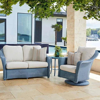 Reflections Wicker Loveseat with Sunbrella Cushions