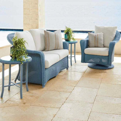 Reflections Wicker Loveseat with Sunbrella Cushions