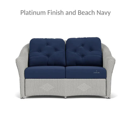 Reflections Wicker Loveseat with Sunbrella Cushions