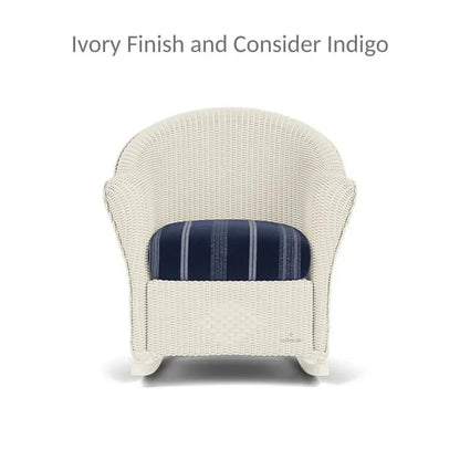 Reflections Wicker Porch Rocker Chair with Sunbrella Cushion