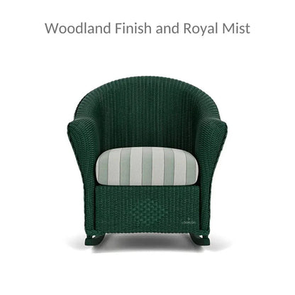 Reflections Wicker Porch Rocker Chair with Sunbrella Cushion