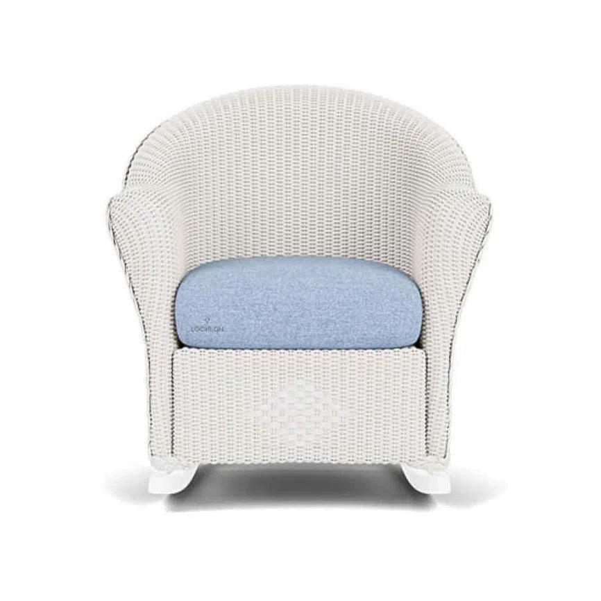 Reflections Wicker Porch Rocker Chair with Sunbrella Cushion