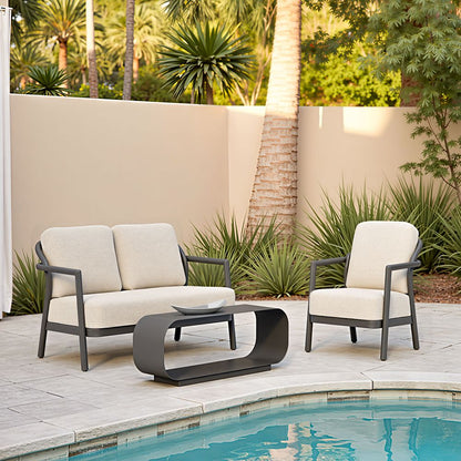 Rein Olefin Fabric Outdoor Loveseat