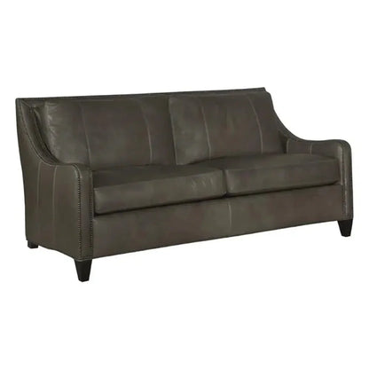 Renato Leather Sofa Two Cushion Bench Built USA