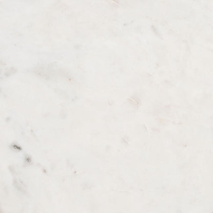 Rench White Marble Top Side Table