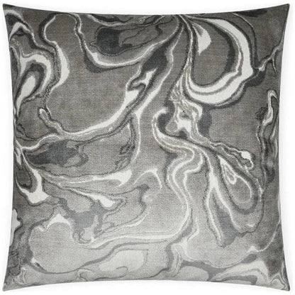 Rhapsody Grey Abstract Grey Large Throw Pillow Insert