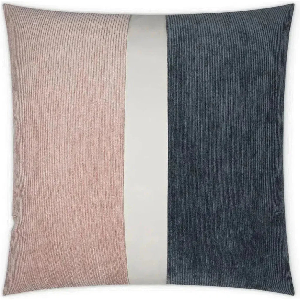 Ridges Band Color Block Band Navy Large Throw Pillow
