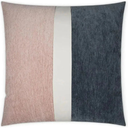 Ridges Band Color Block Band Navy Large Throw Pillow