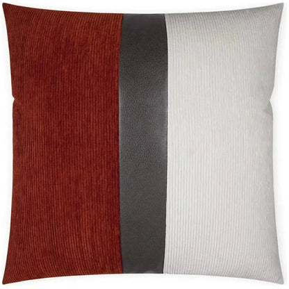 Ridges Band Paprika Band Red Large Throw Pillow Insert