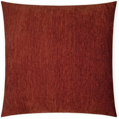 Ridges Paprika Stripes Textured Red Large Throw Pillow