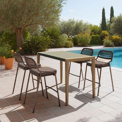Rio Olefin Fabric Outdoor Barstool 2PC