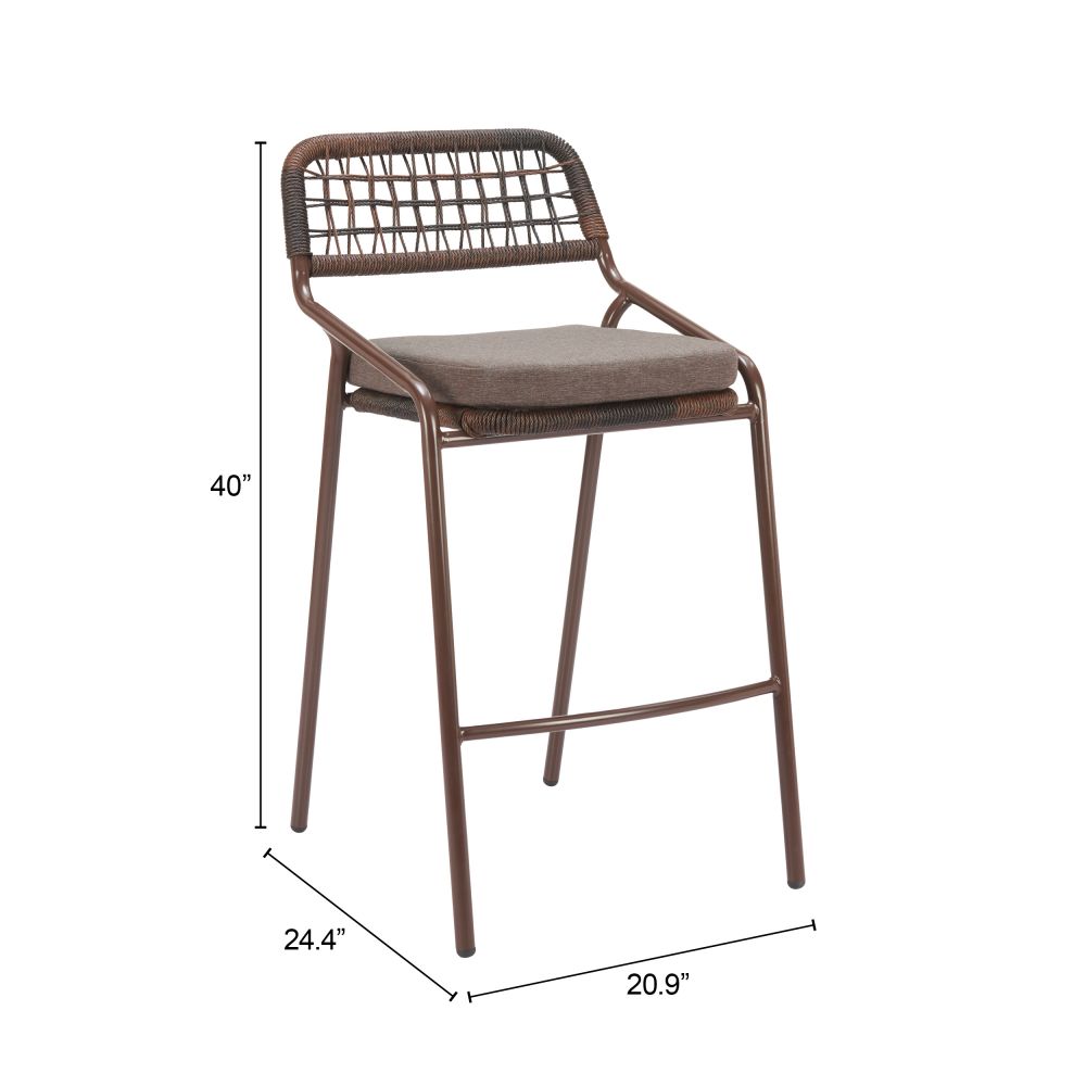Rio Olefin Fabric Outdoor Barstool 2PC