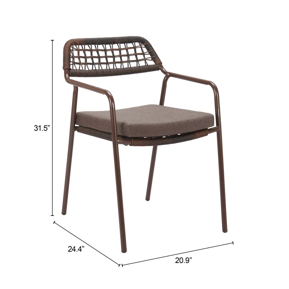 Rio Olefin Fabric Outdoor Dining Chair 2PC