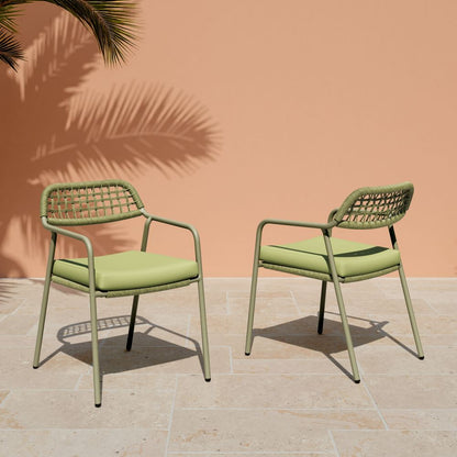 Rio Olefin Fabric Outdoor Dining Chair 2PC