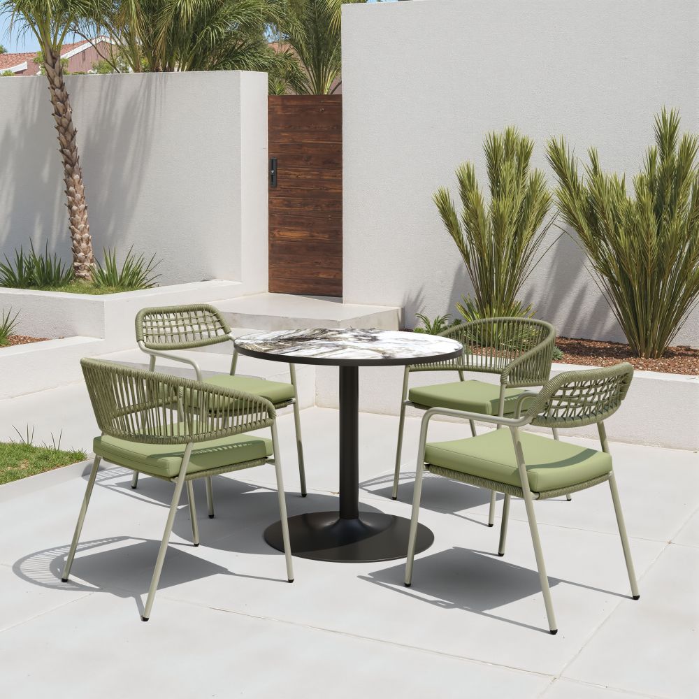 Rio Olefin Fabric Outdoor Dining Chair 2PC