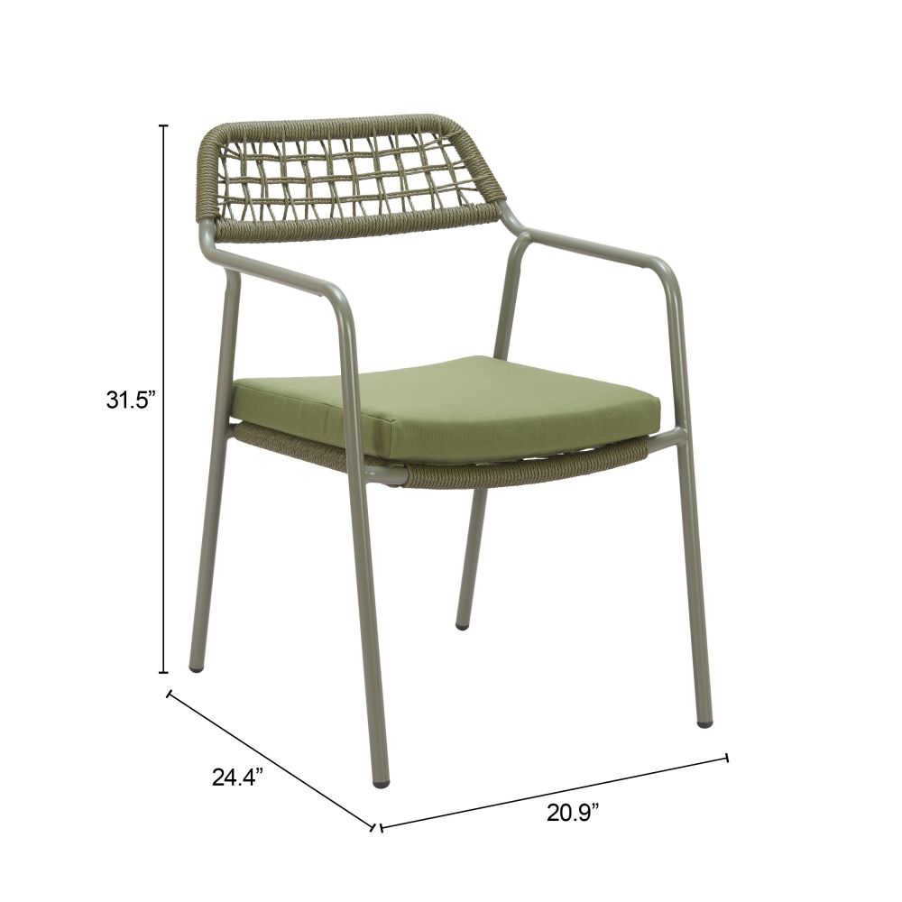 Rio Olefin Fabric Outdoor Dining Chair 2PC