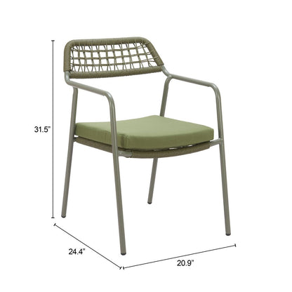 Rio Olefin Fabric Outdoor Dining Chair 2PC