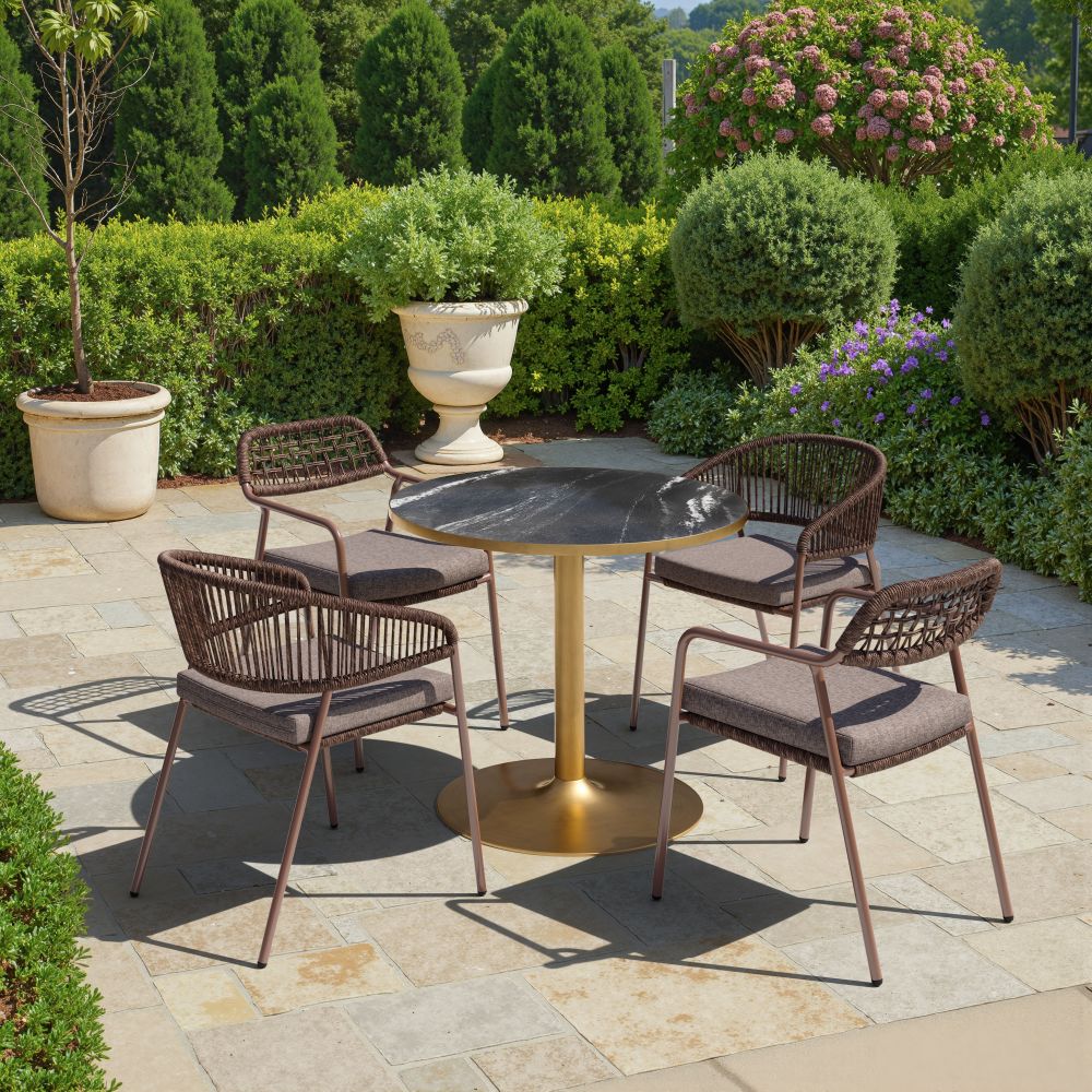 Rio Olefin Fabric Outdoor Dining Chair 2PC