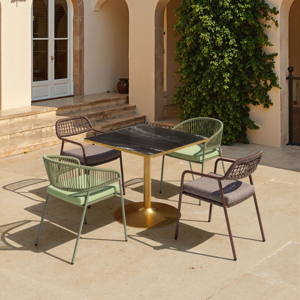 Rio Olefin Fabric Outdoor Dining Chair 2PC