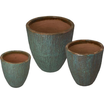 Ripple Round Ceramic Planter