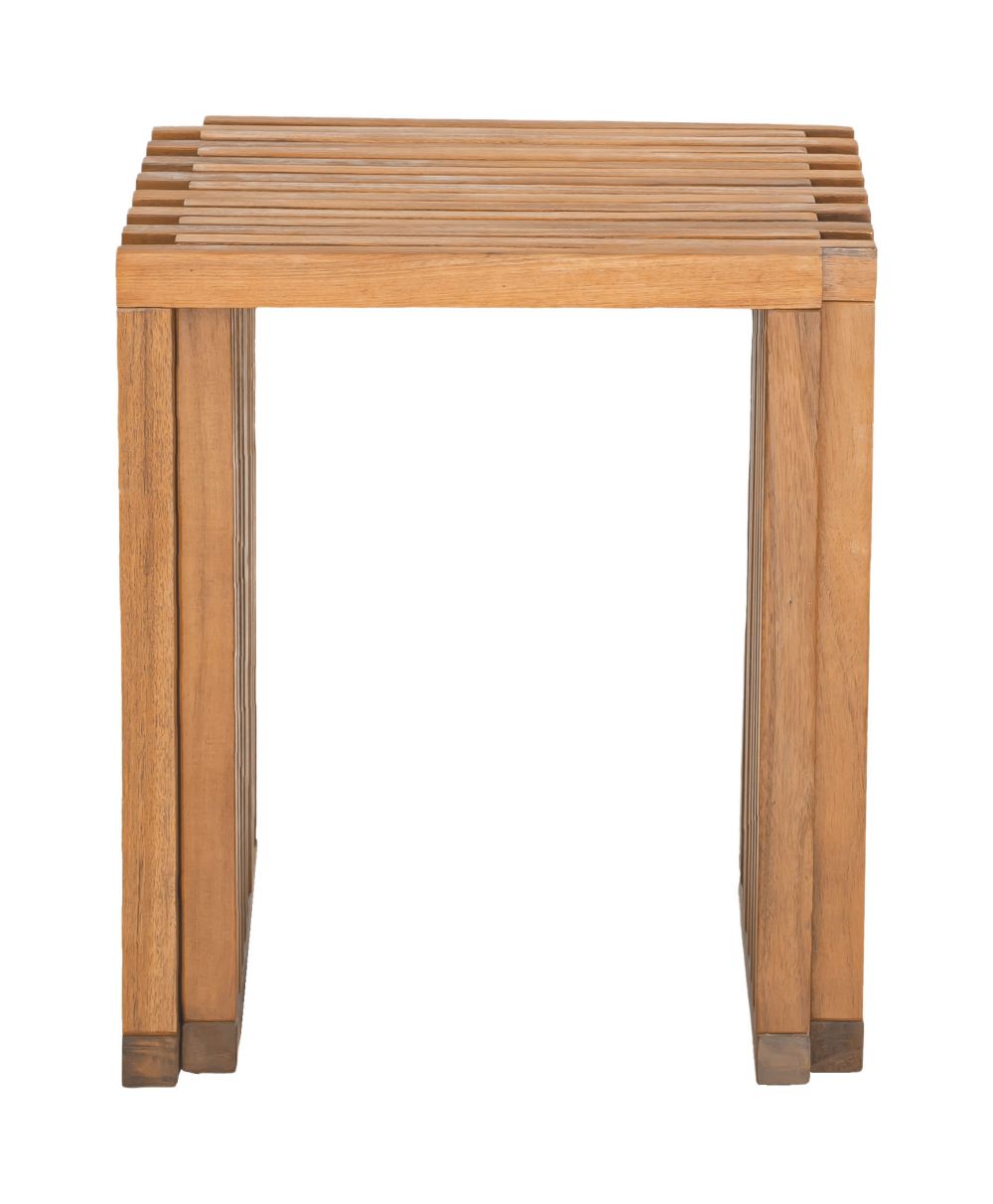 Riviera Natural Wooden Extendable Outdoor Stool 2PC