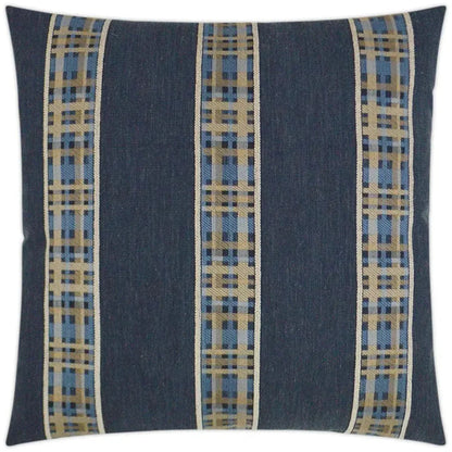 Rivulet Denim Blue Throw Pillow With Insert