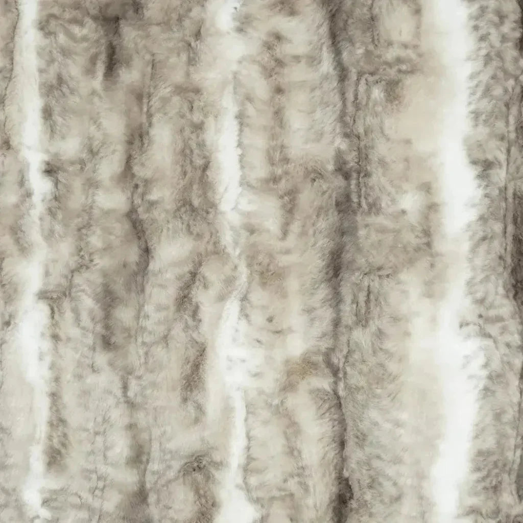 Roar Faux Fur Animal Taupe Large Throw Pillow Insert