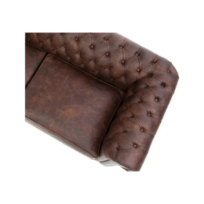 Roger Brown Chesterfield Leather Sofa Made to Order