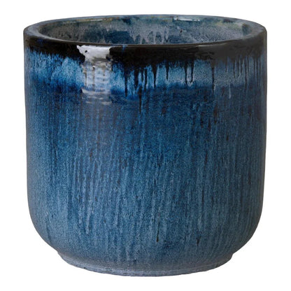 Round Amber Ceramic Planter