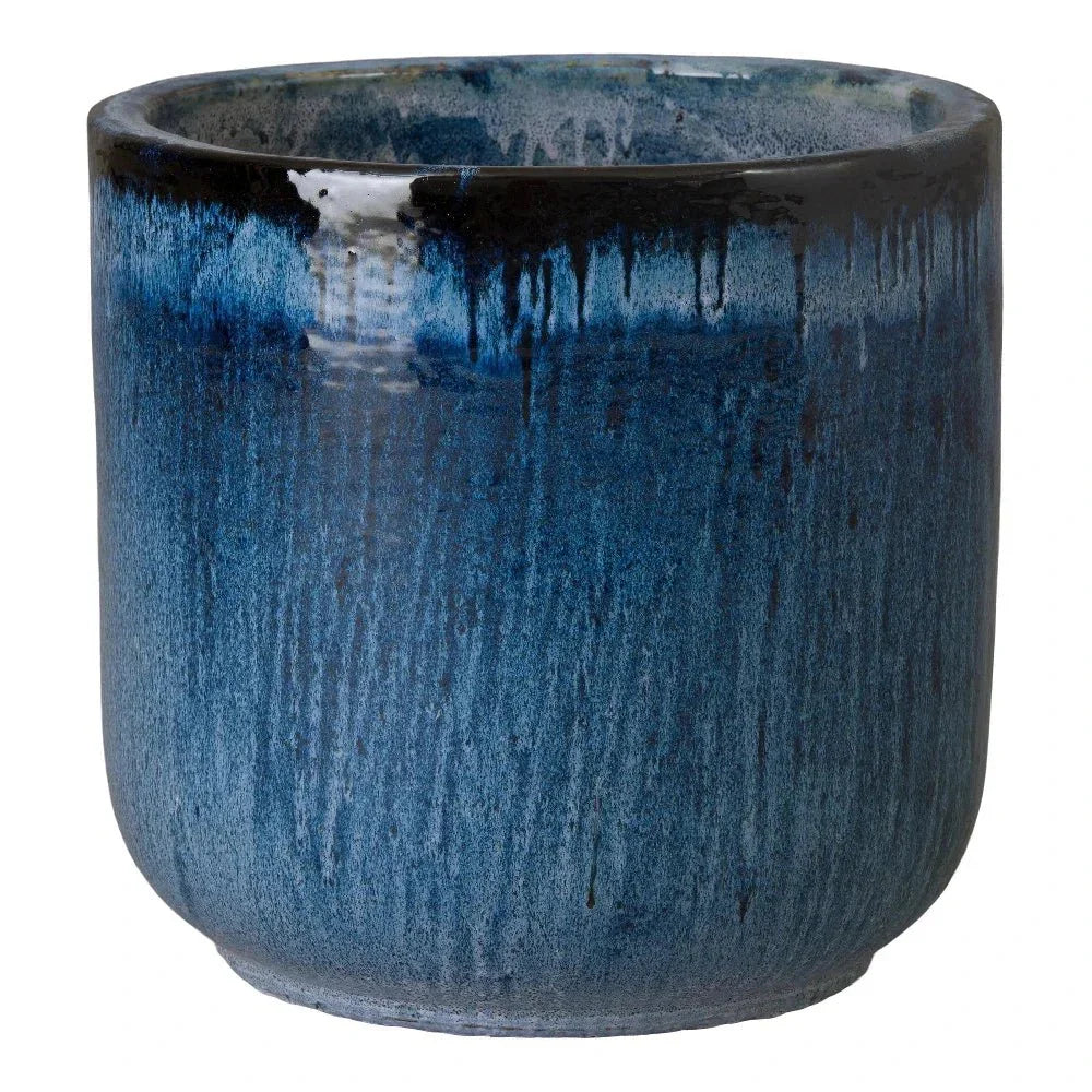 Round Amber Ceramic Planter