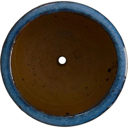 Round Amber Ceramic Planter