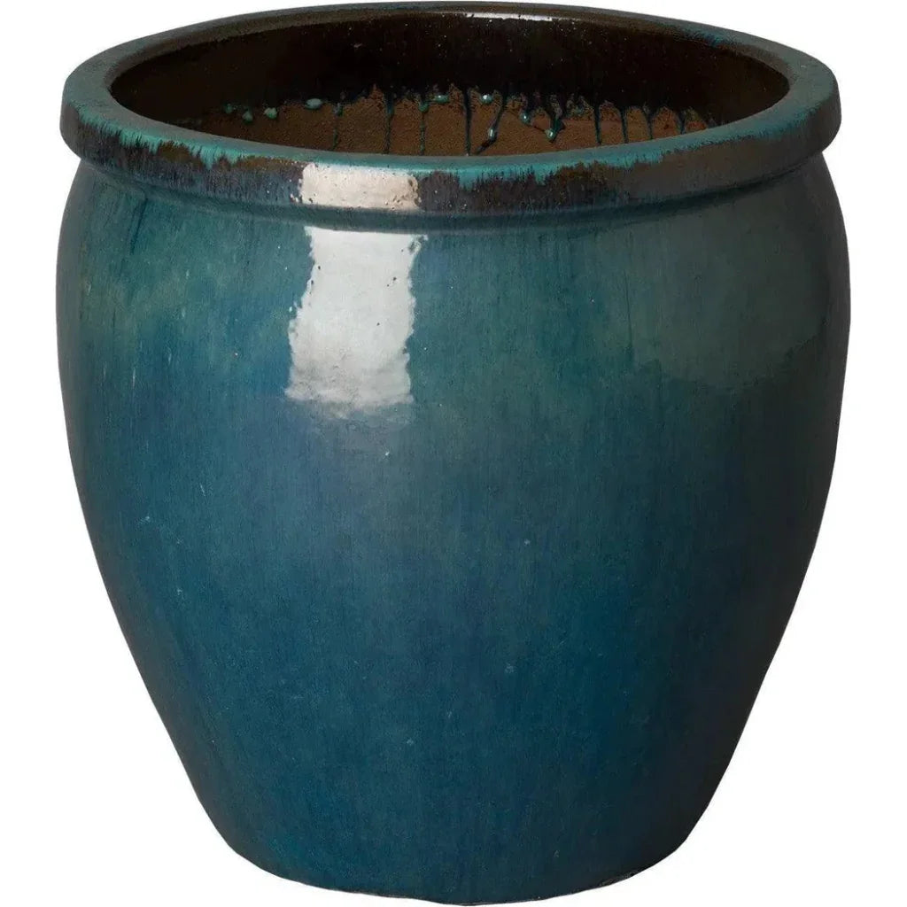 Round Crafted Ceramic Planter