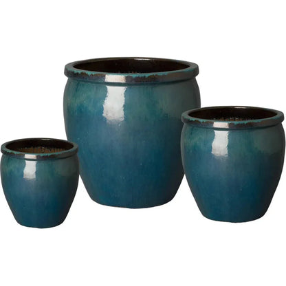 Round Crafted Ceramic Planter