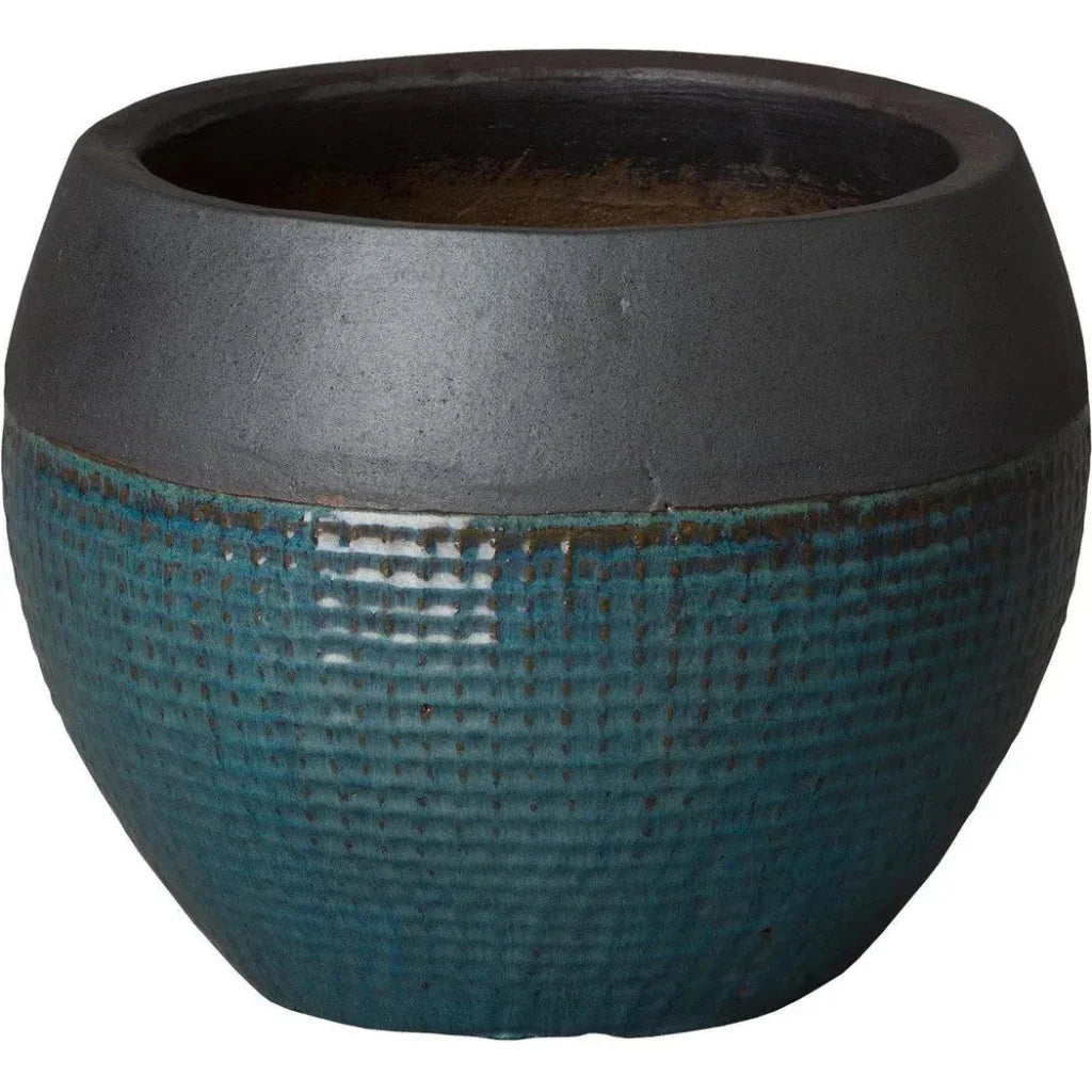 Round Net Ceramic Planter