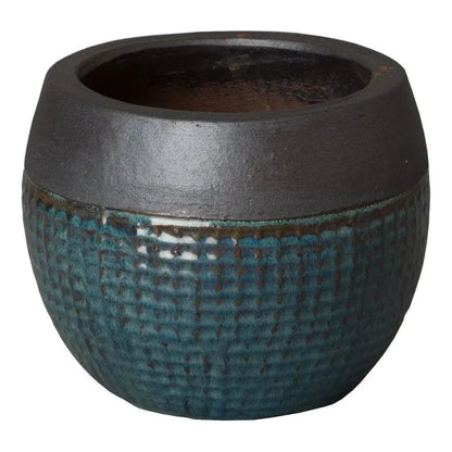 Round Net Ceramic Planter