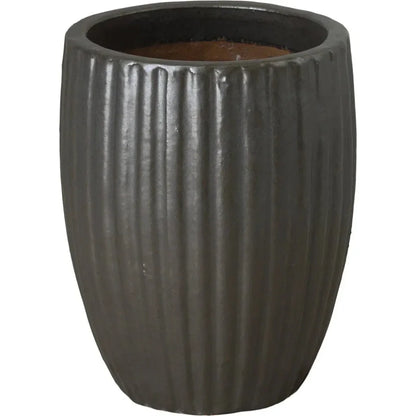 Round Ridge Ceramic Planter