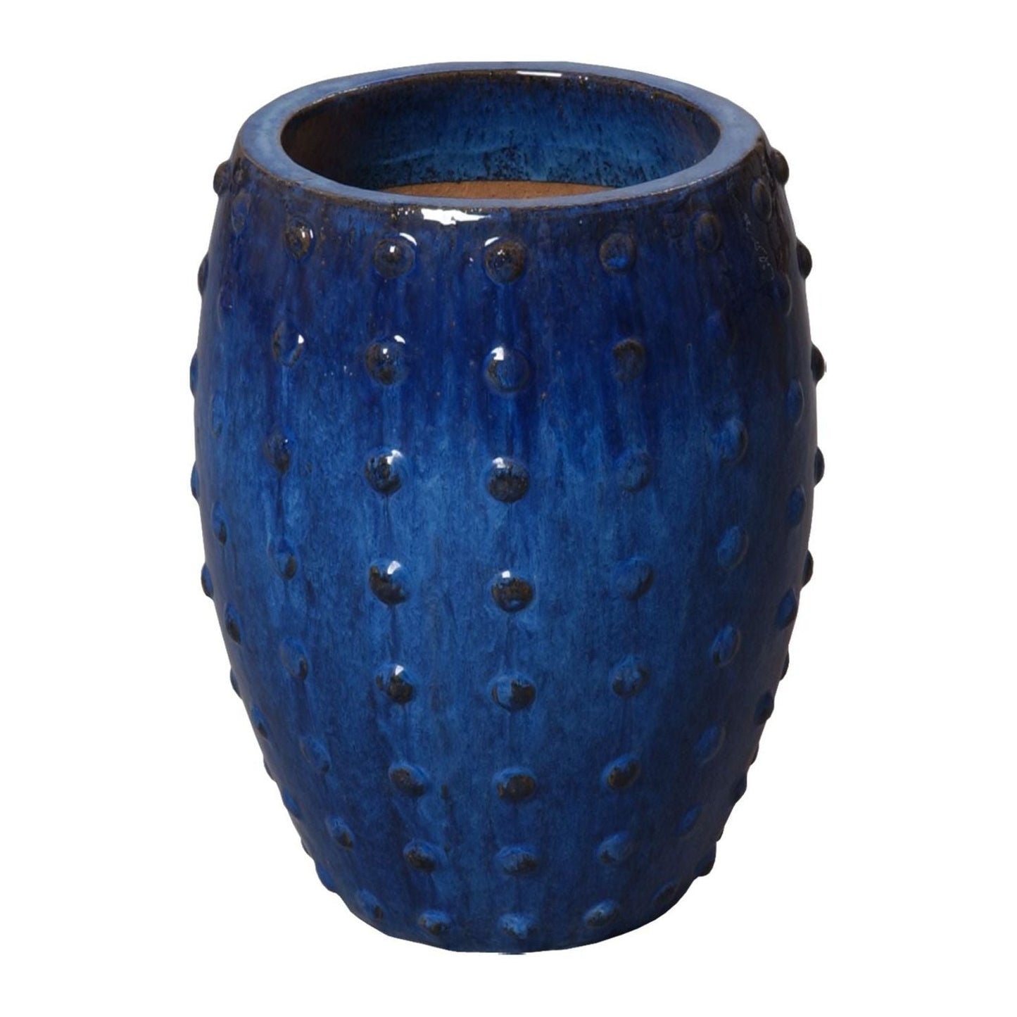 Round Studded Handcrafted Ceramic Outdoor Planter