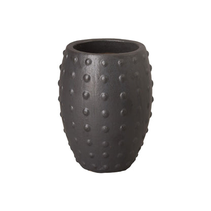Round Studded Handcrafted Ceramic Outdoor Planter