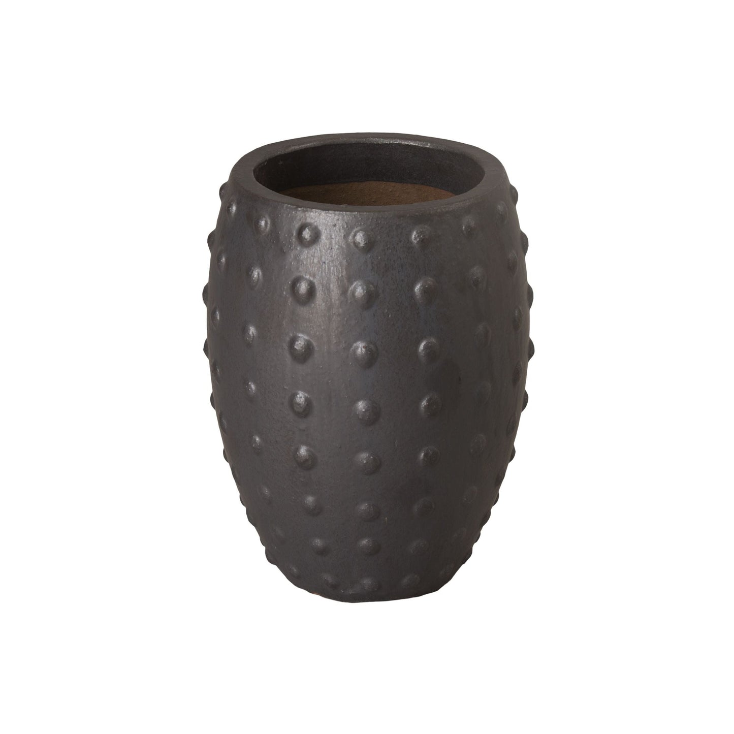 Round Studded Handcrafted Ceramic Outdoor Planter