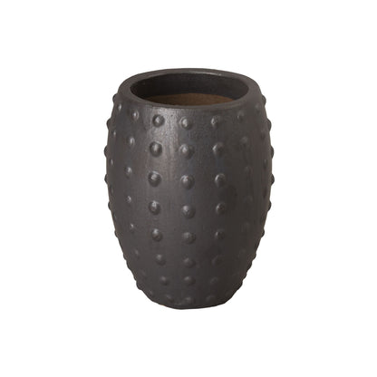 Round Studded Handcrafted Ceramic Outdoor Planter