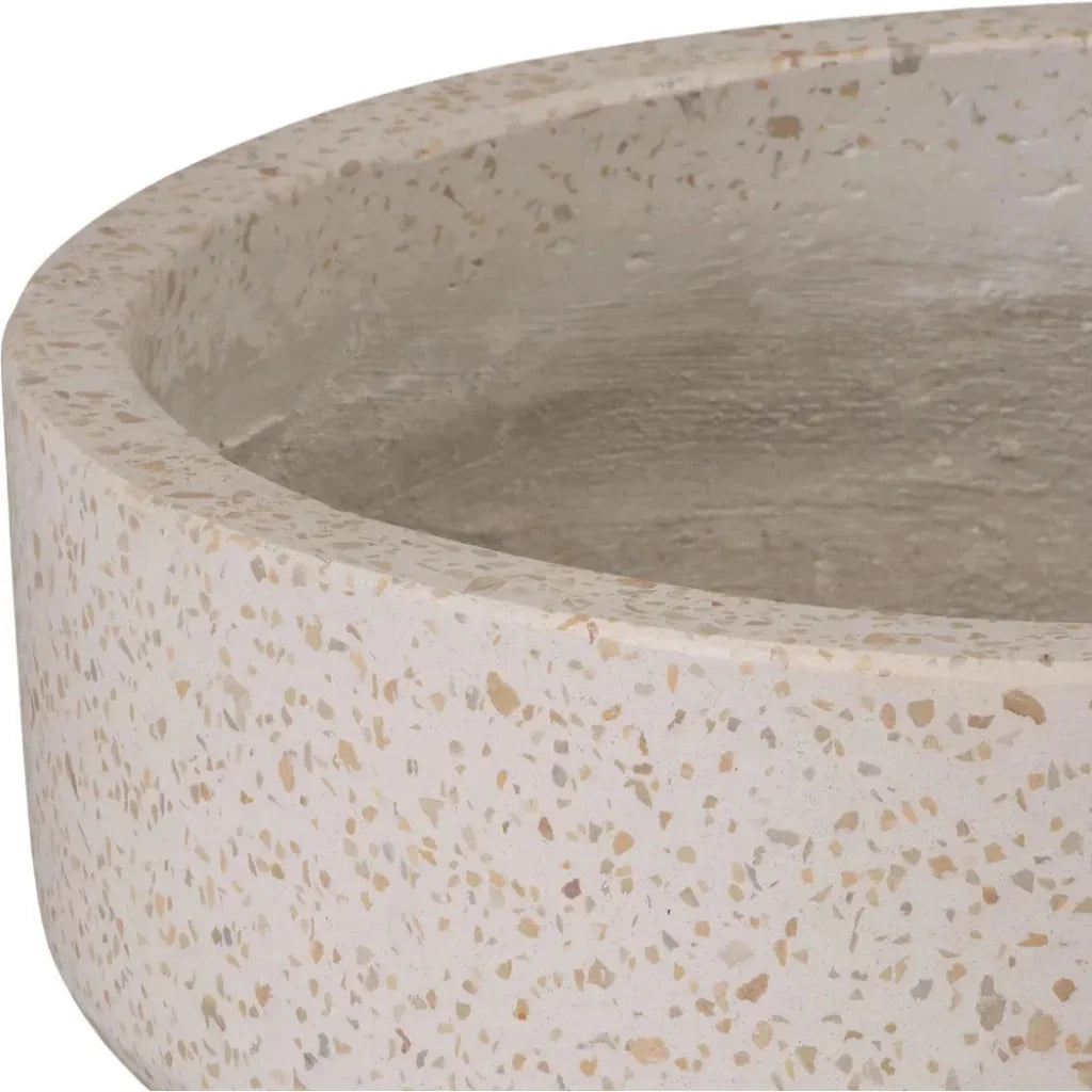 Round Yellow Terrazzo Bowl Planter