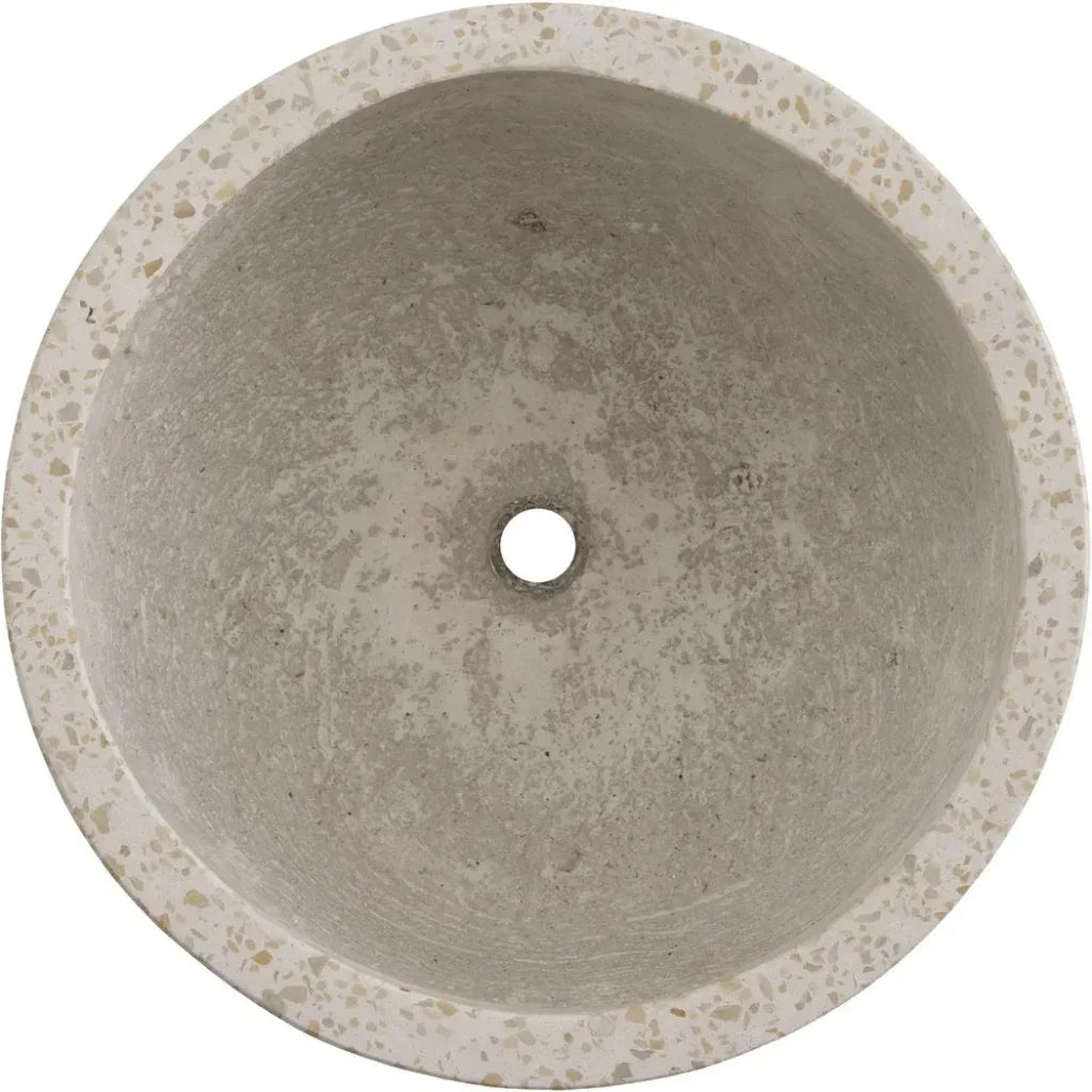 Round Yellow Terrazzo Bowl Planter