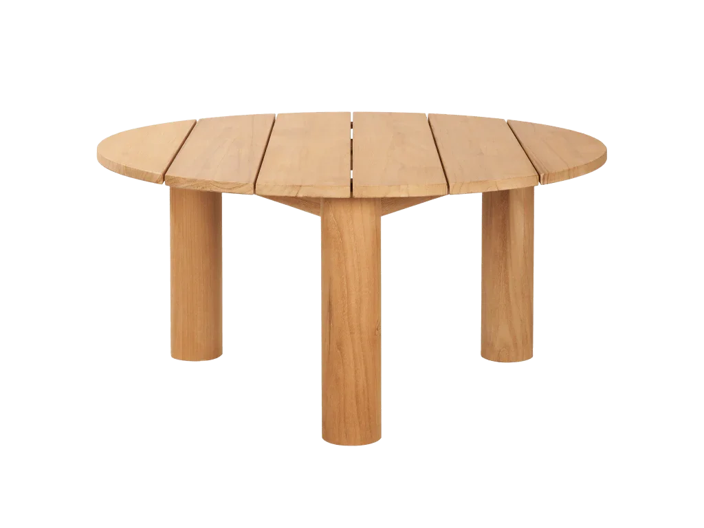 Rudolph Teak Patio Round Coffee Table