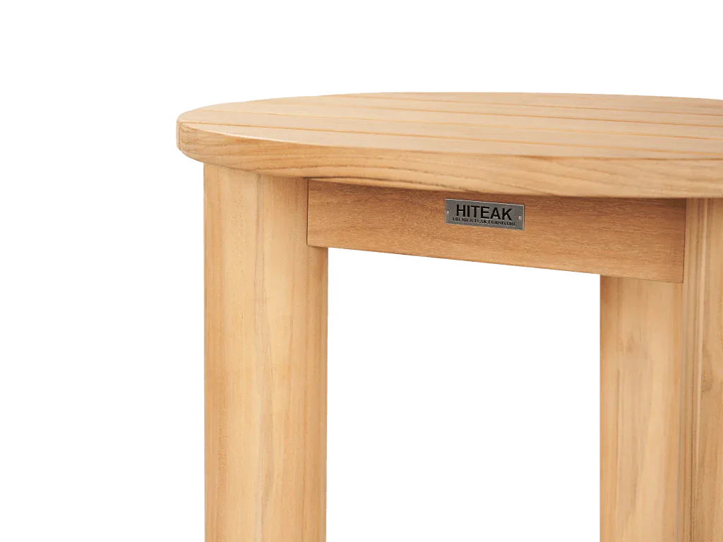 Rudolph Teak Patio Round Side Table