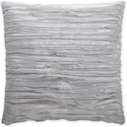 Ruffles Silver Throw Pillow With Insert