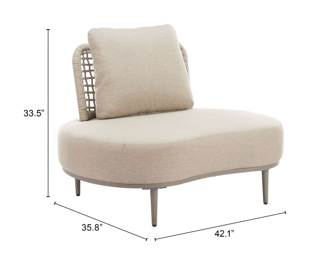 Ruhe Olefin Fabric Outdoor Accent Chair