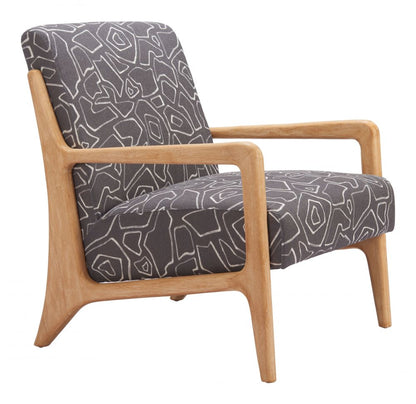 Runa Printed Fabric Accent Chair
