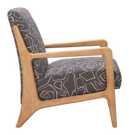 Runa Printed Fabric Accent Chair