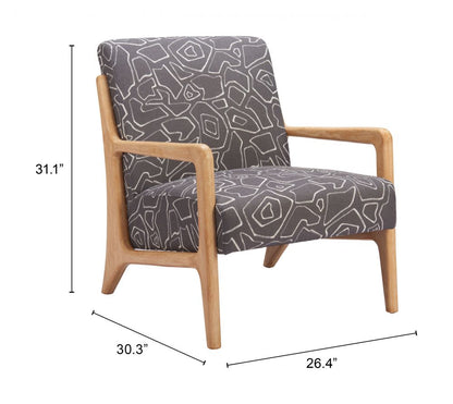 Runa Printed Fabric Accent Chair